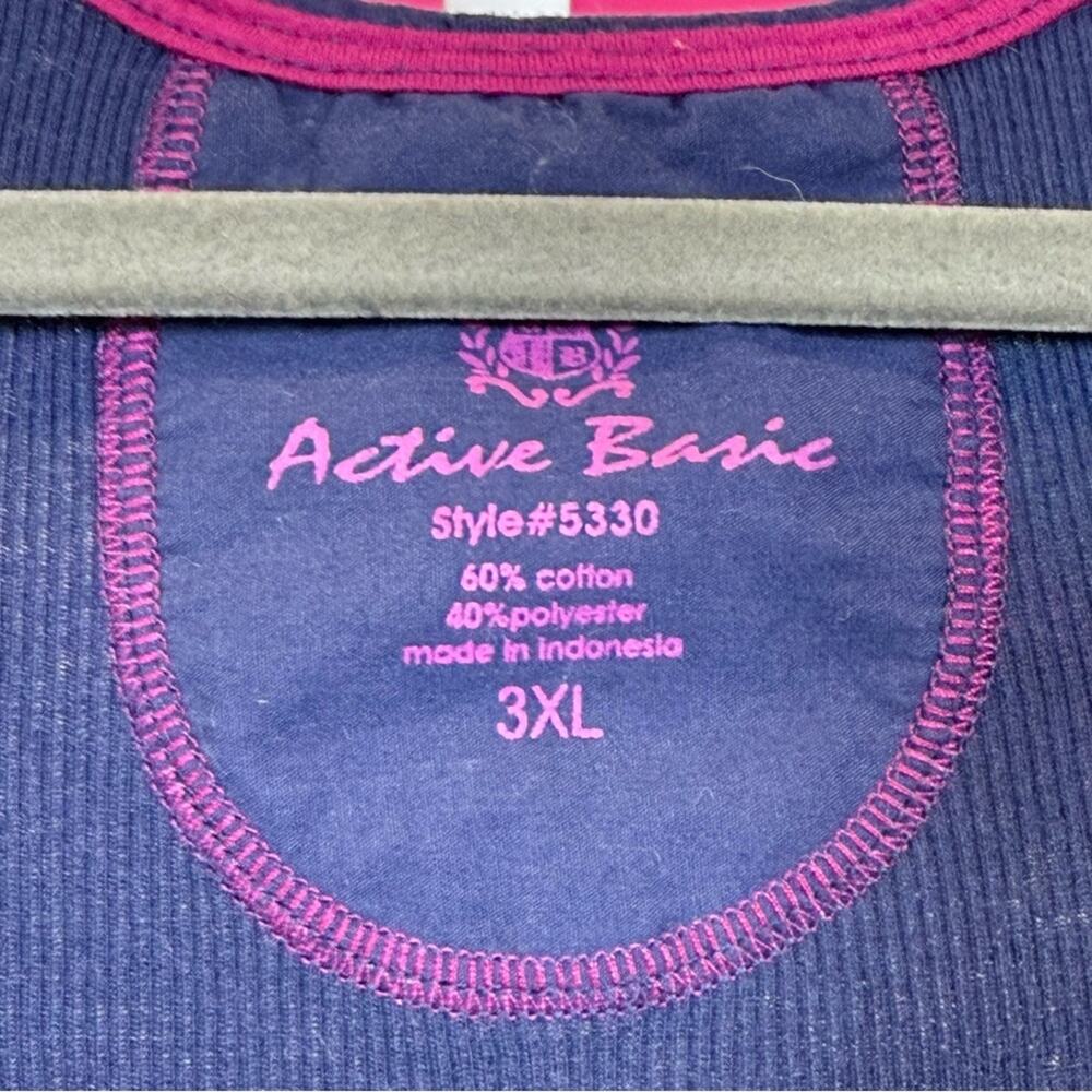 Active Basic, Ribbed Racerback Tank Top. Size 3XL. Dark Navy. Good used cond! - Picture 2 of 7